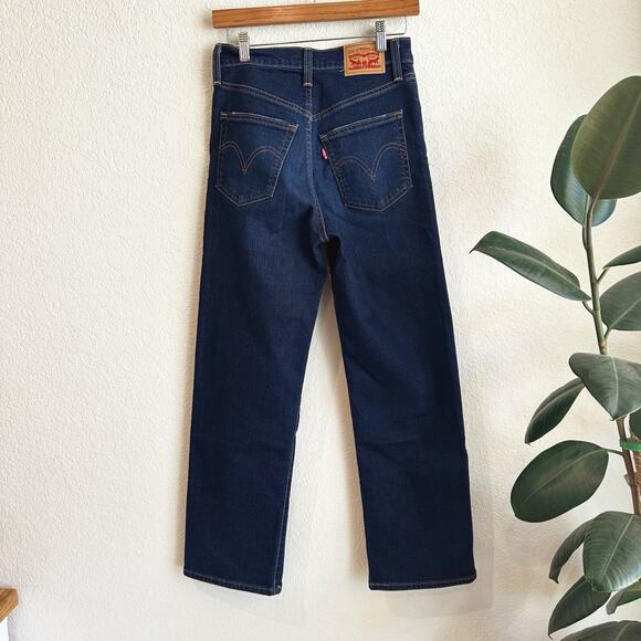 Levi's Ribcage Straight Dark Wash - Picture 4 of 10